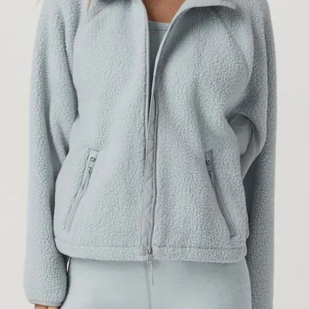 Vuori Alpine Women’s Full Zip Fleece Jacket Blue Haze Sz S